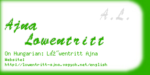 ajna lowentritt business card